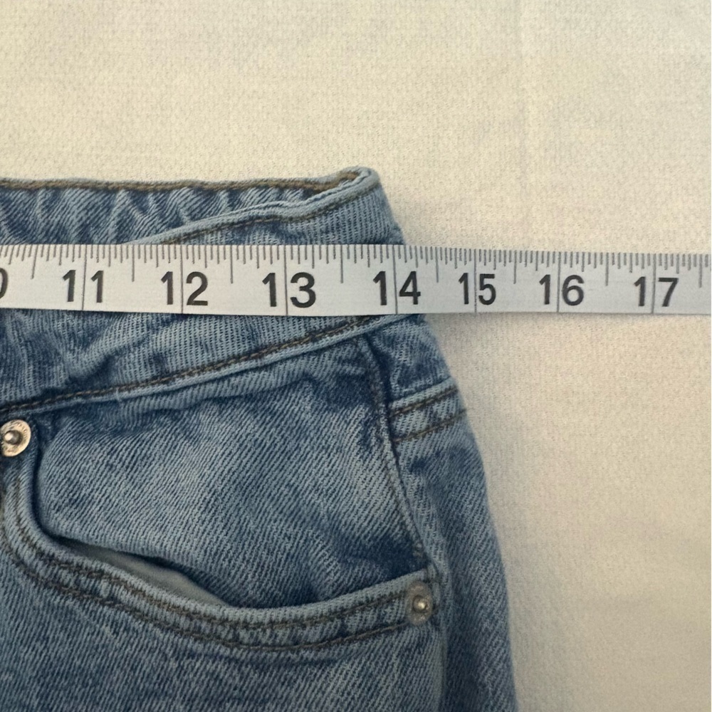 The Drop Raw Hem Straight Leg Jeans Light Wash Minimal Denim 28 - Picture 5 of 13